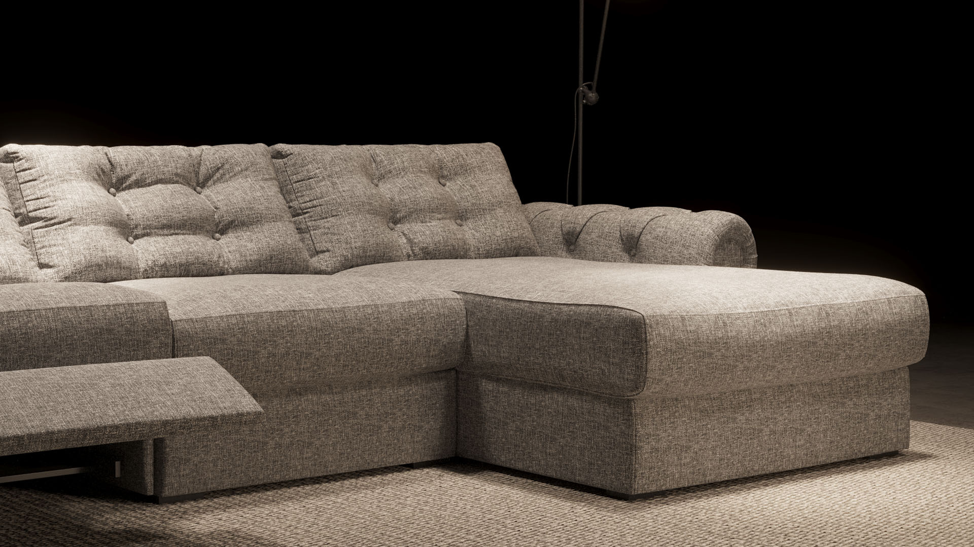 UrbanSofa Auxerre R Loungebank Presto Marseille Stone Stijl 1 collectie