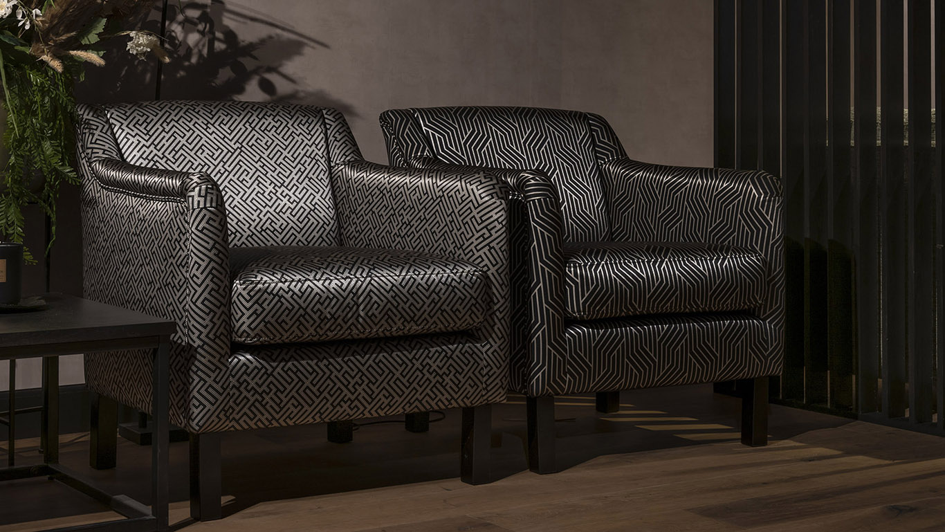 UrbanSofa Bella Fauteuil Cobe Chain Black Cobe Maze Black Website 2