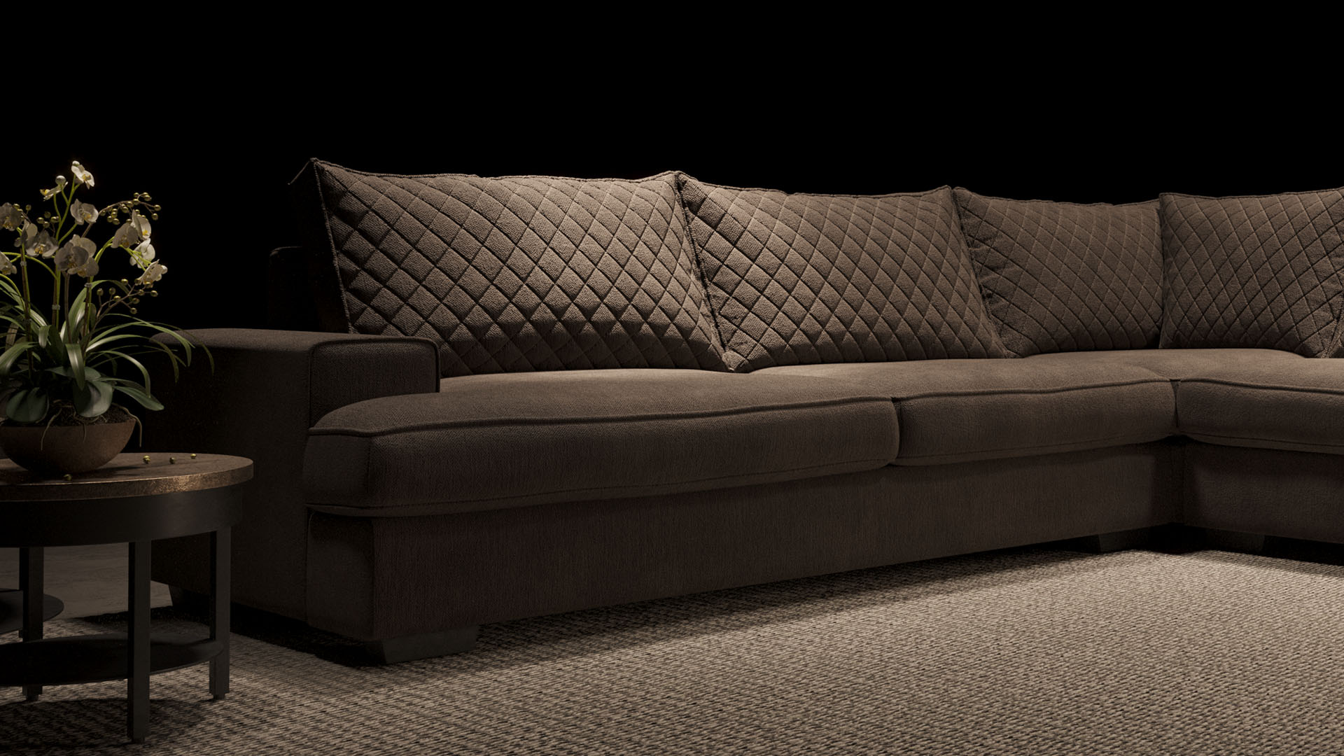 UrbanSofa Brandon Hoekbank Brooklyn Ashton Desert Stijl 1 collectie