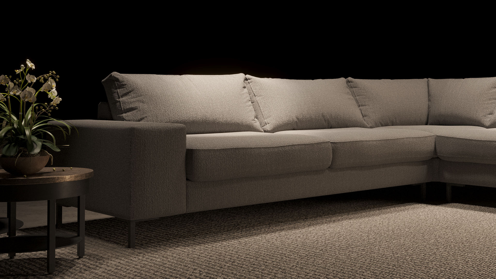 UrbanSofa Cesano Hoekbank Casia Barnsly Sand Stijl 1 collectie