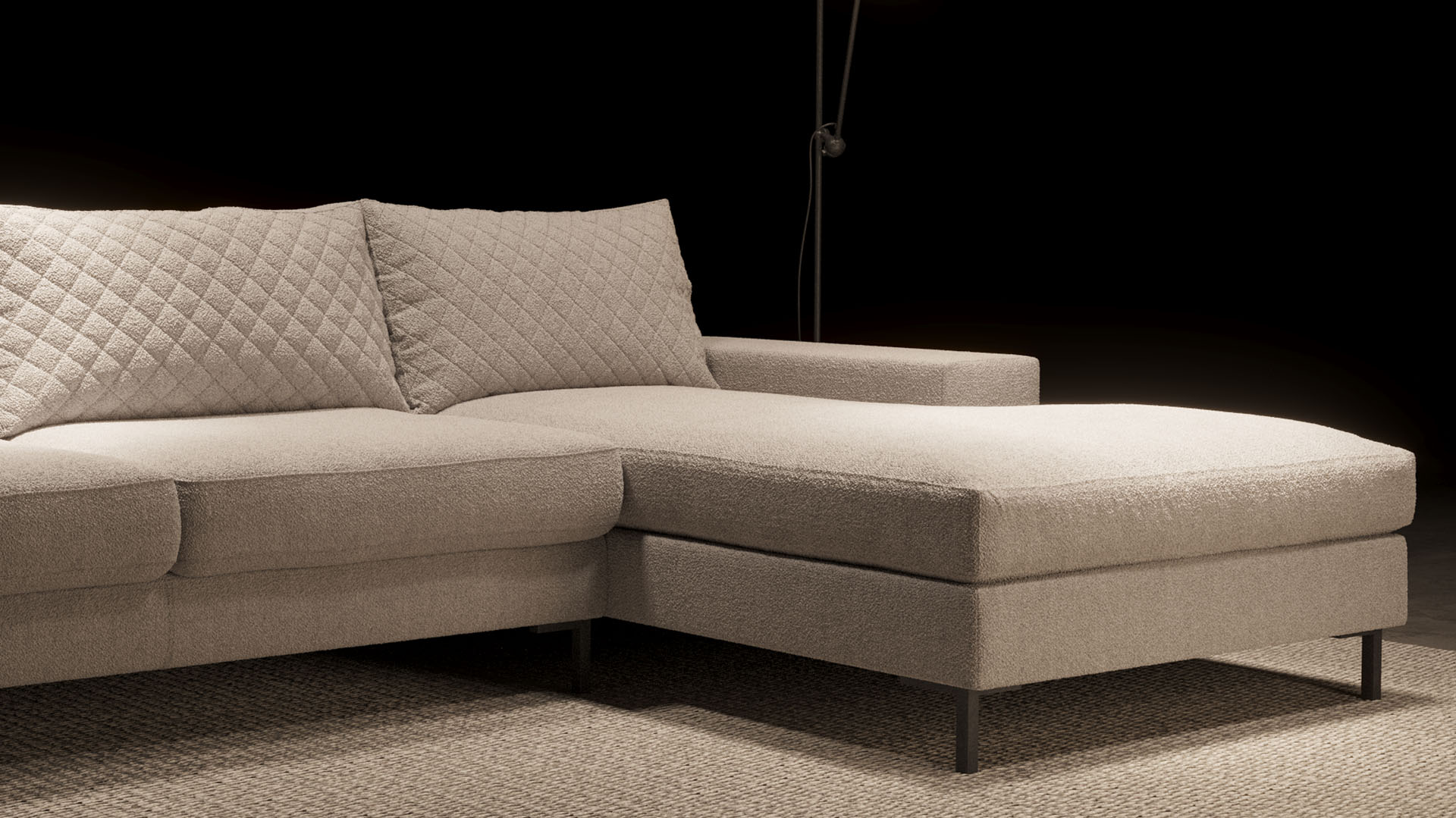 UrbanSofa Cesano Loungebank Brooklyn Boucle Ivory Stijl 1 collectie