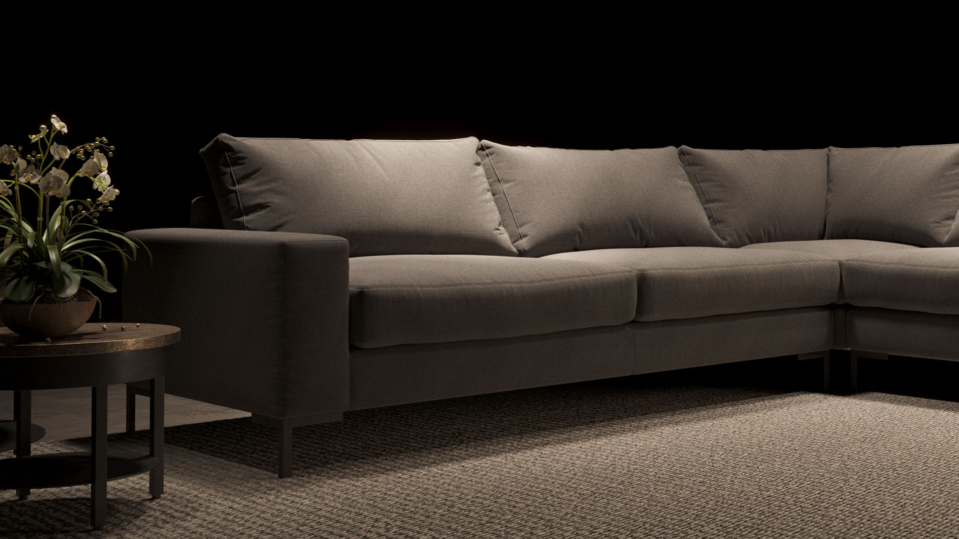 UrbanSofa Lausanne Hoekbank Casia Linate Steel Stijl 1 collectie