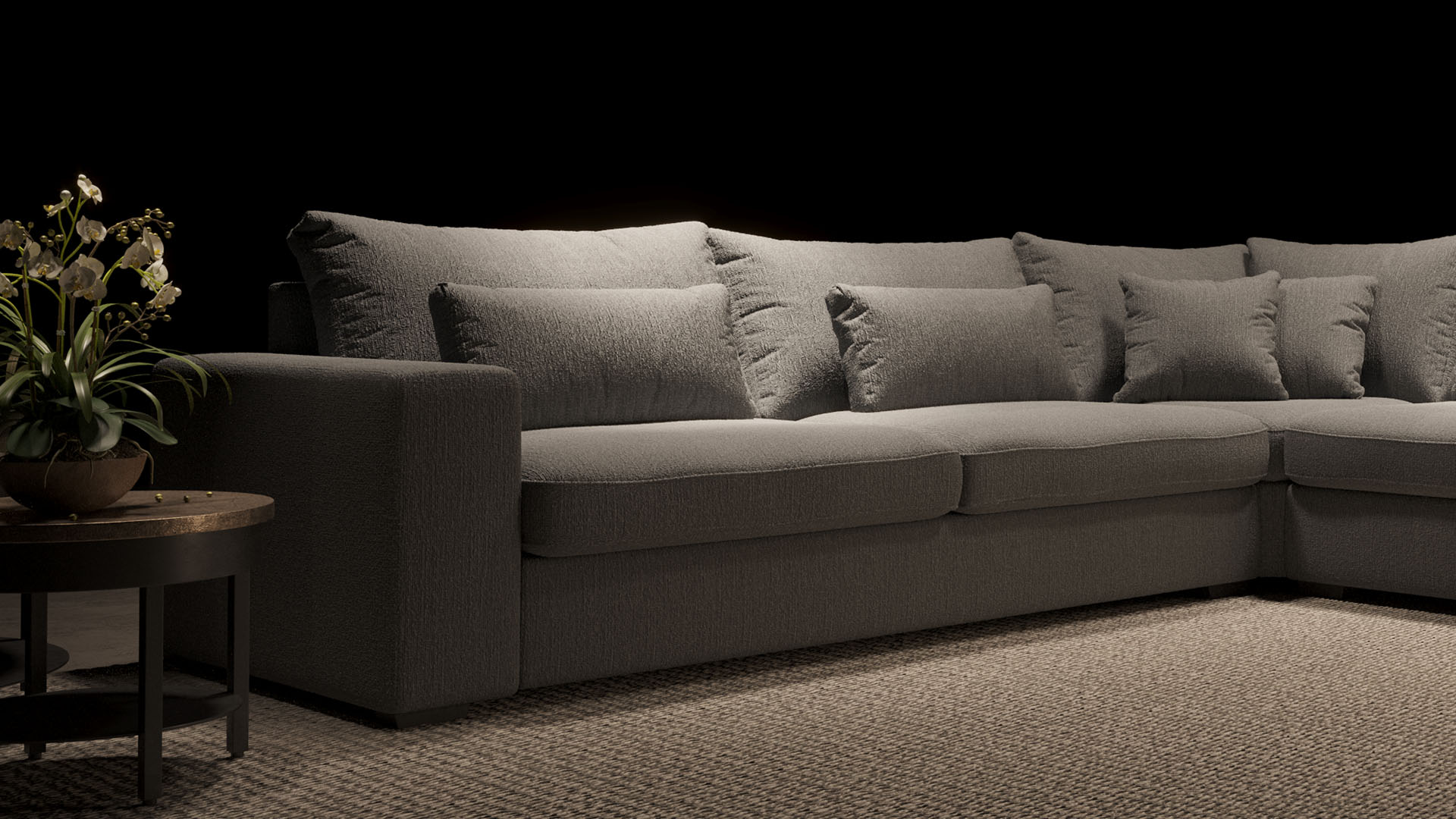 UrbanSofa Lorenzo Hoekbank Casia Barnsly Grey Stijl 1 collectie