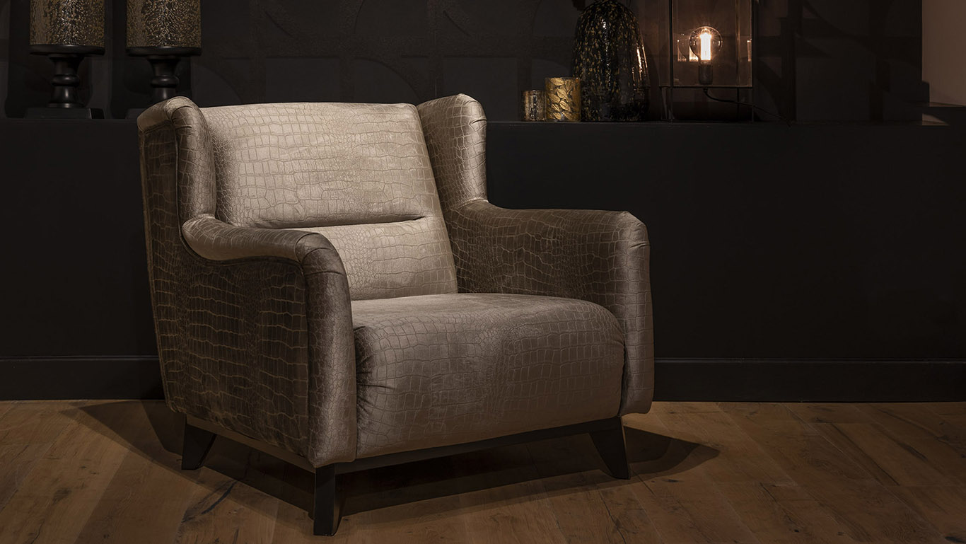 UrbanSofa Memphis Fauteuil Bergamo Croco Silver Website 1