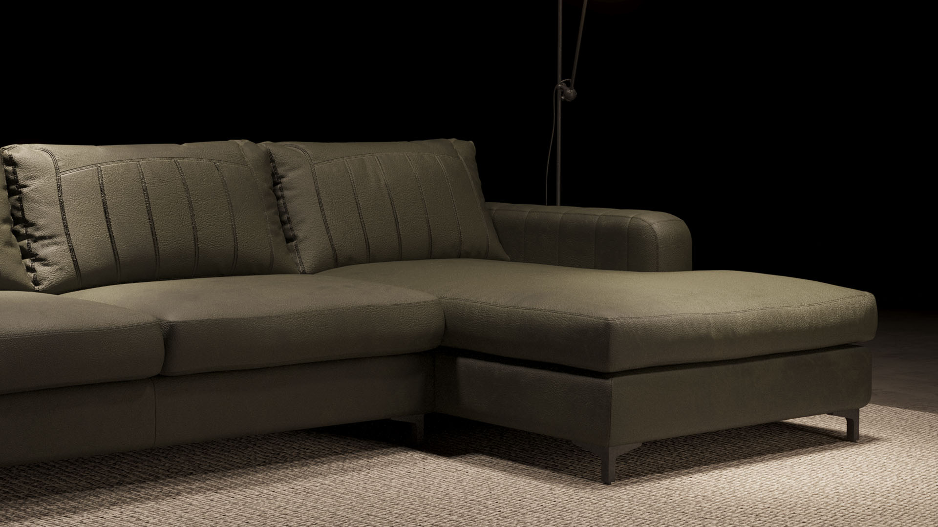 UrbanSofa Ryan Loungebank x Arizona Leder Army Stijl 1 collectie