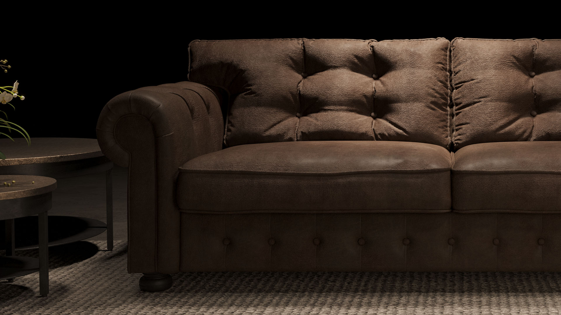 UrbanSofa San Remo Sofa Presto Gallardo Leder Dark Brown Stijl 1 collectie
