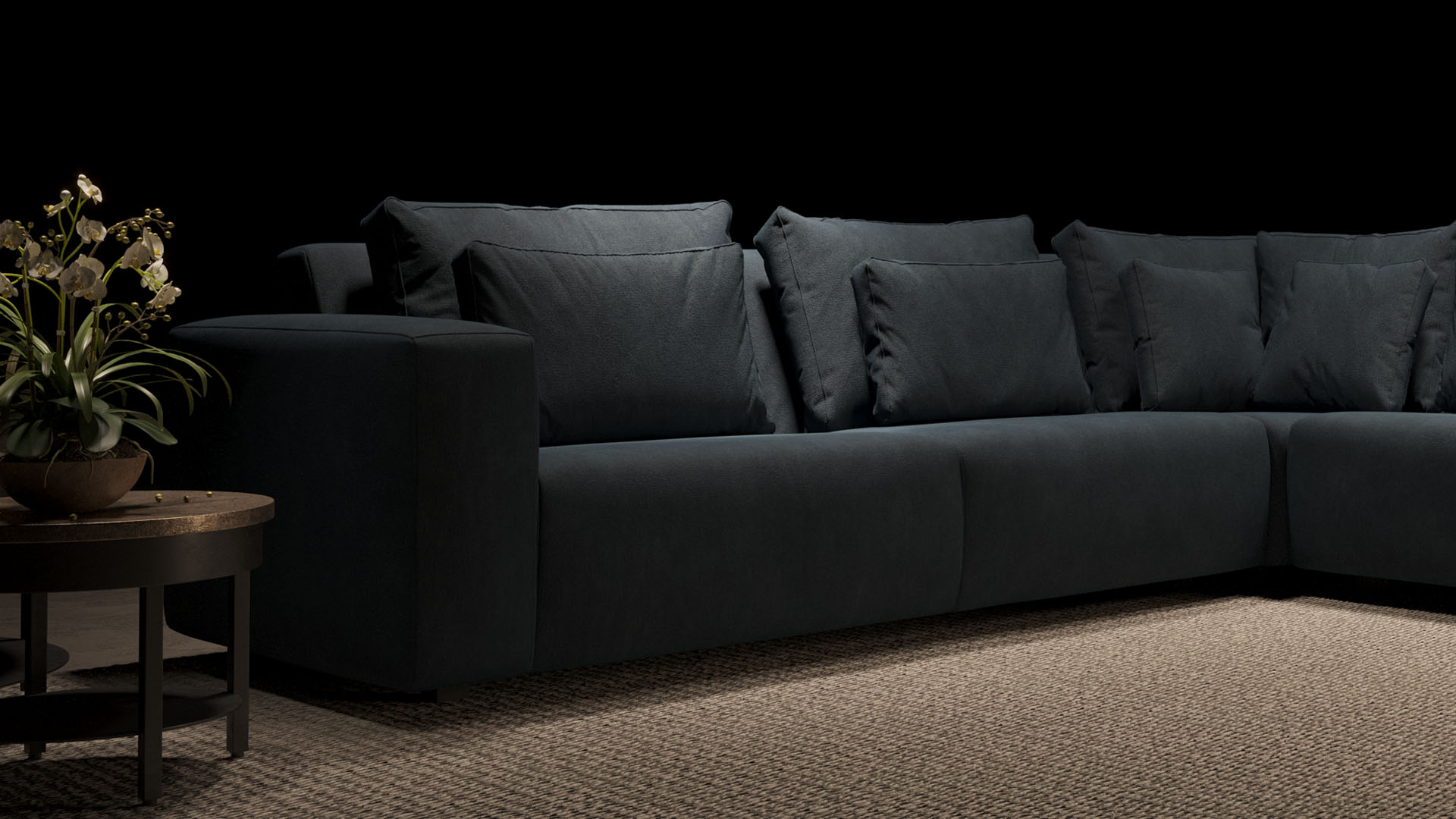 UrbanSofa Tommy Hoekbank x Vienna Aqua Stijl 1 collectie