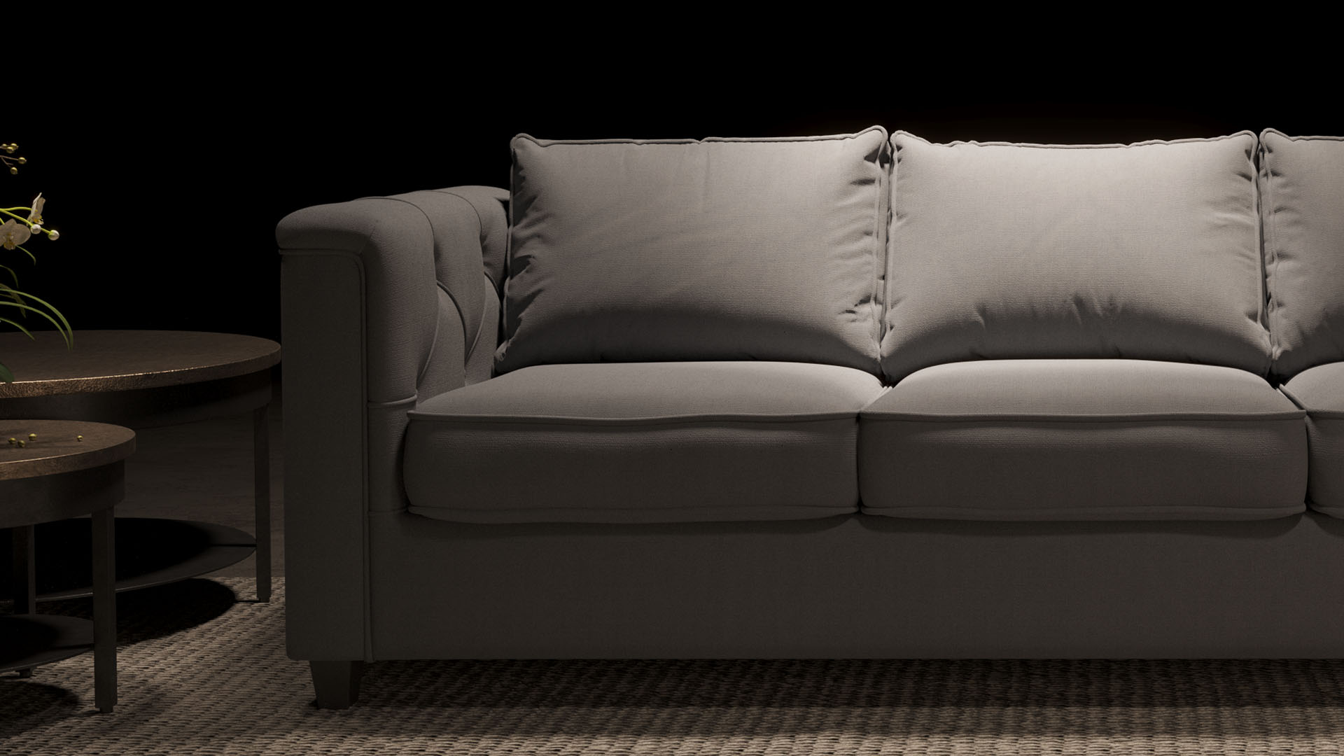UrbanSofa Joshua Sofa Casia Linate Light Grey Stijl 1 collectie
