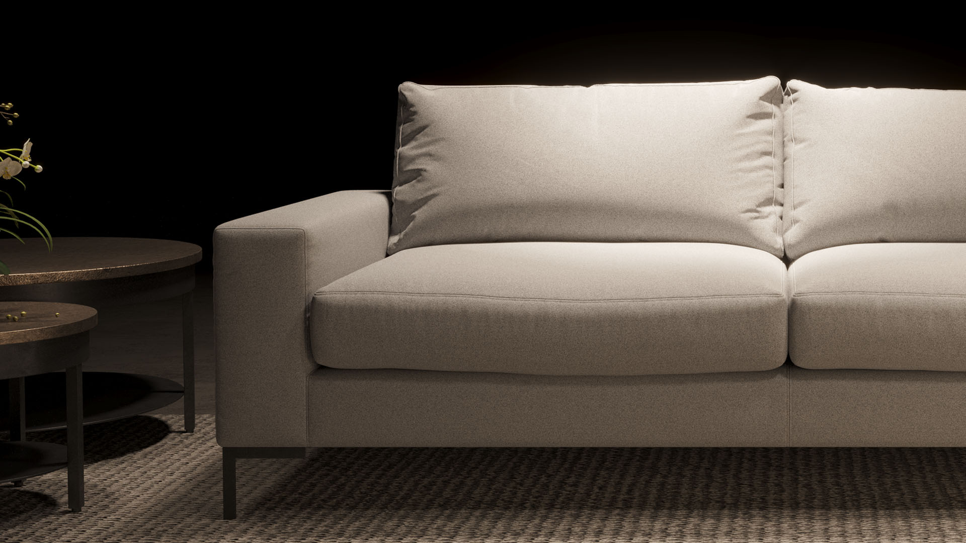 UrbanSofa Lausanne Sofa Casia Micro Suede Nature Stijl 1 collectie