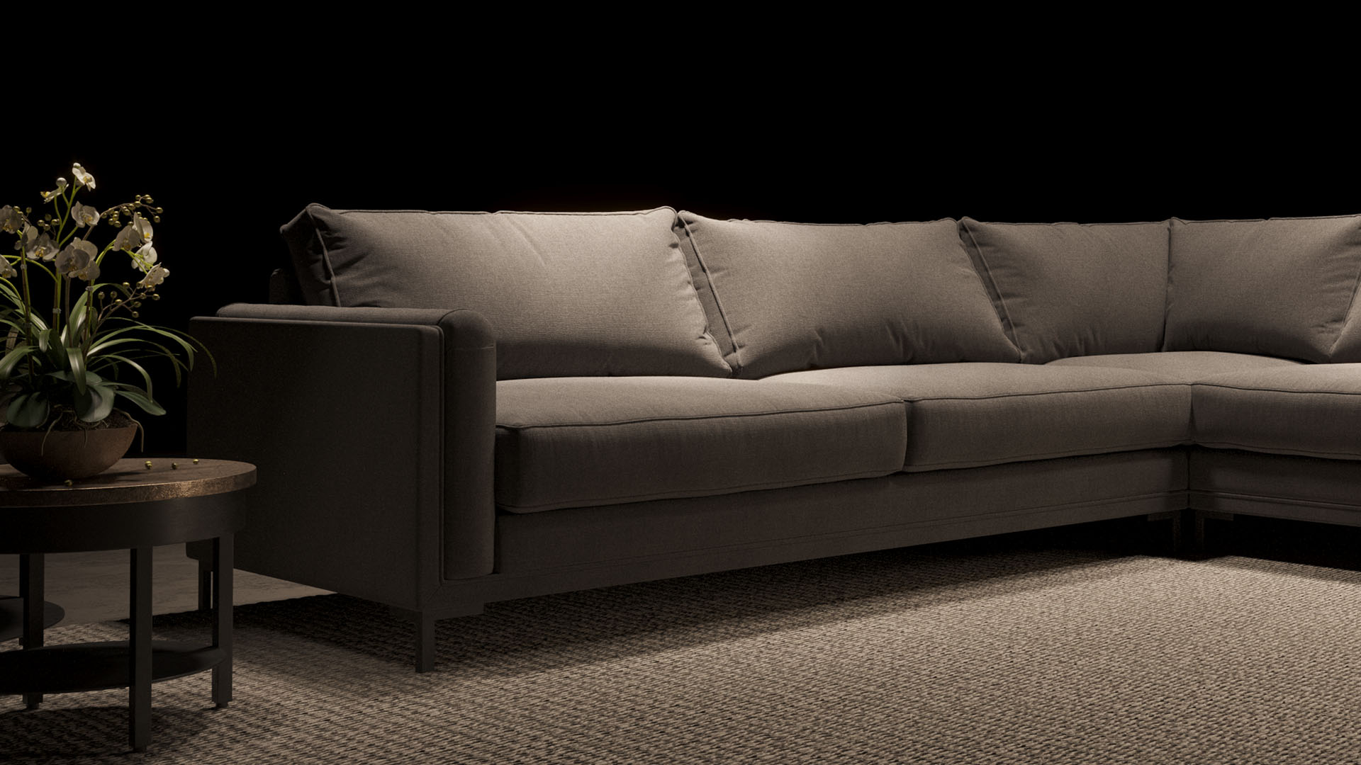 UrbanSofa Quinn Hoekbank Casia Linate Steel Stijl 1 collectie