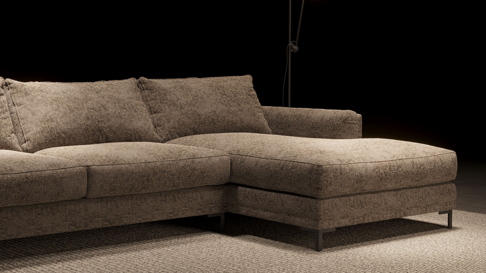 UrbanSofa Quinn Loungebank Casia Vento Stone Stijl 1 collectie