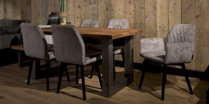 UrbanSofa-Livingston-Eetkamerstoel-Castello-Grey-Rocco-Eettafel-U-Poot-Pure-Steel-Liggend UrbanSofa-Livingston-Eetkamerstoel-Castello-Grey-Rocco-Eettafel-U-Poot-Pure-Steel-Liggend